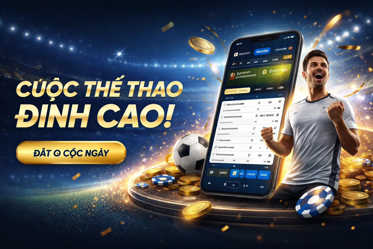 Sân vận động với nhiều môn thể thao, giao diện cá cược trực tuyến vh88